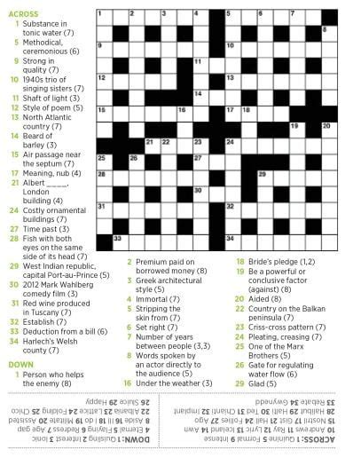 Daily Crossword Puzzle. . Blank reader digital digest crossword